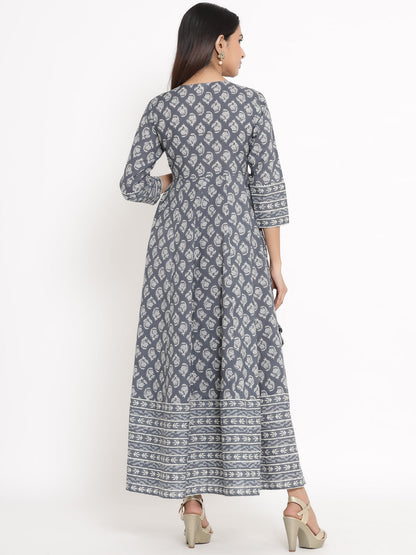 Cotton Block Print Anarkali Kurta