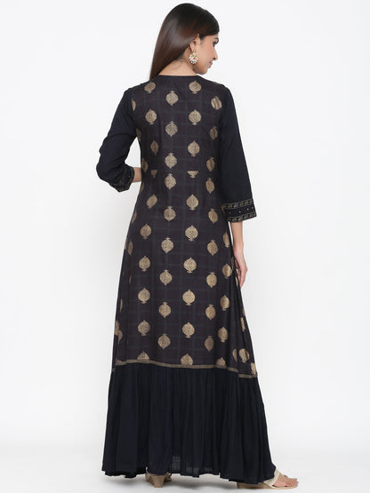 Rayon Printed Anarkali Kurta