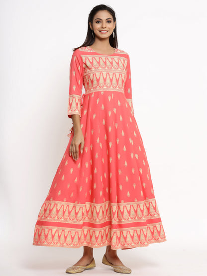 Rayon Printed Anarkali Kurta