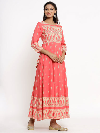 Rayon Printed Anarkali Kurta