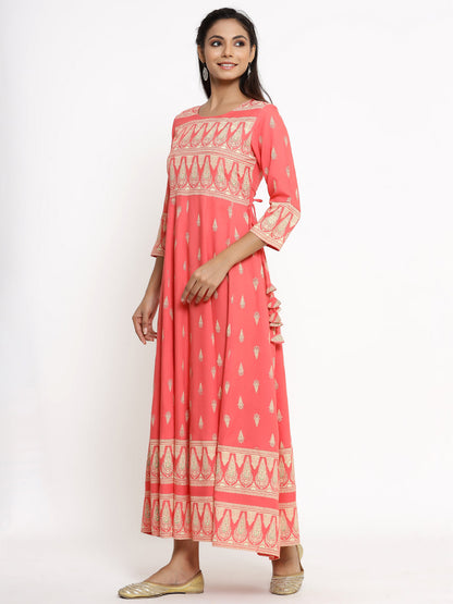 Rayon Printed Anarkali Kurta