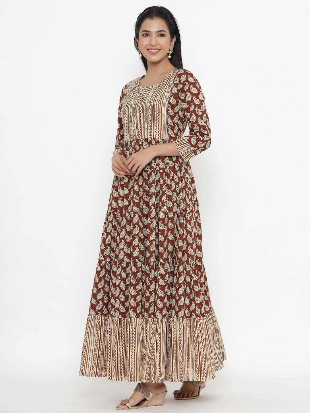 Cotton Buta Print Regular Kurta