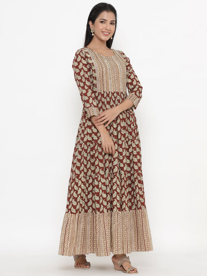 Cotton Buta Print Regular Kurta