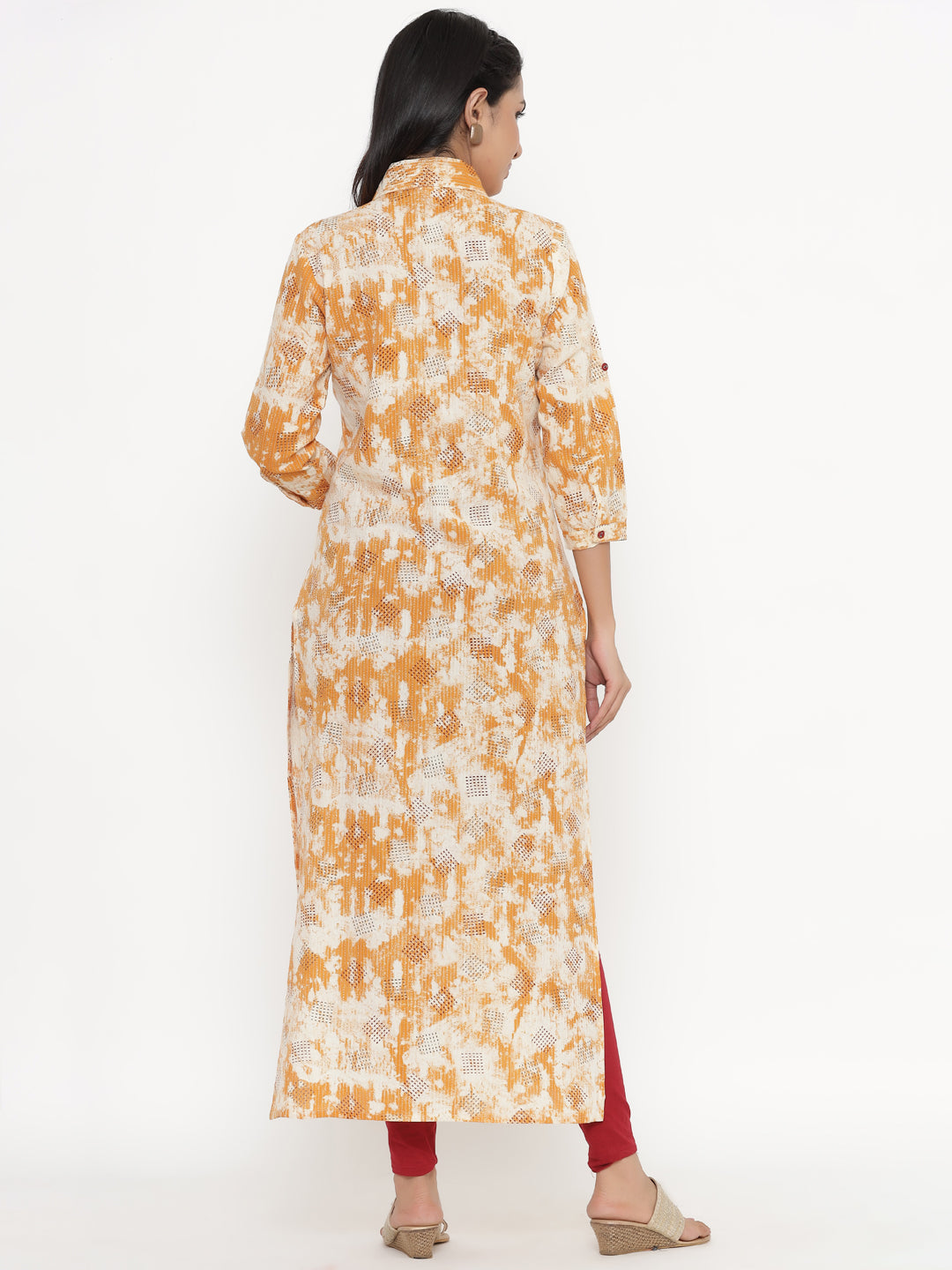 Cotton Printed A-Line Kurta