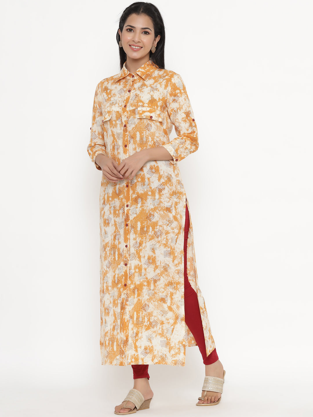 Cotton Printed A-Line Kurta