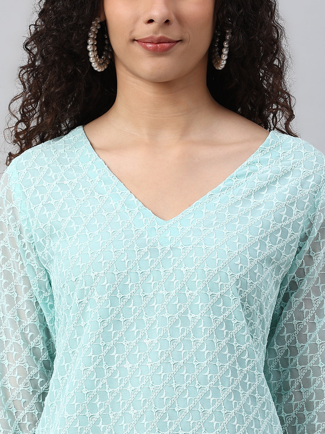 Rayon Embroidery Straight Kurta