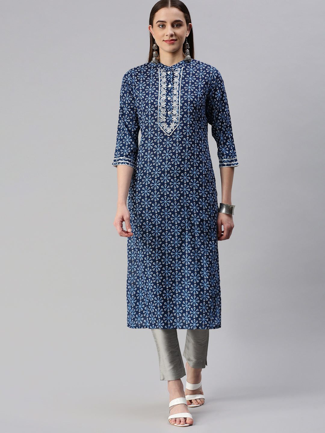 Rayon Printed Straight Kurta