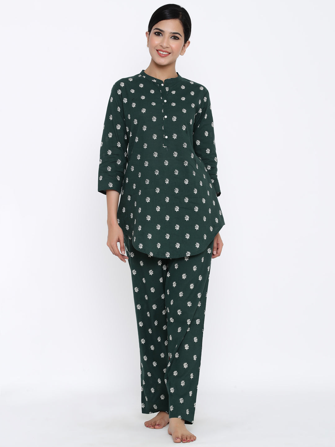 Cotton Printed Regular Top And Pyjama