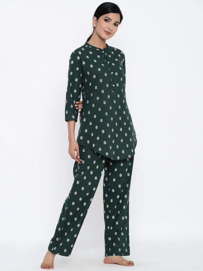 Cotton Printed Regular Top And Pyjama