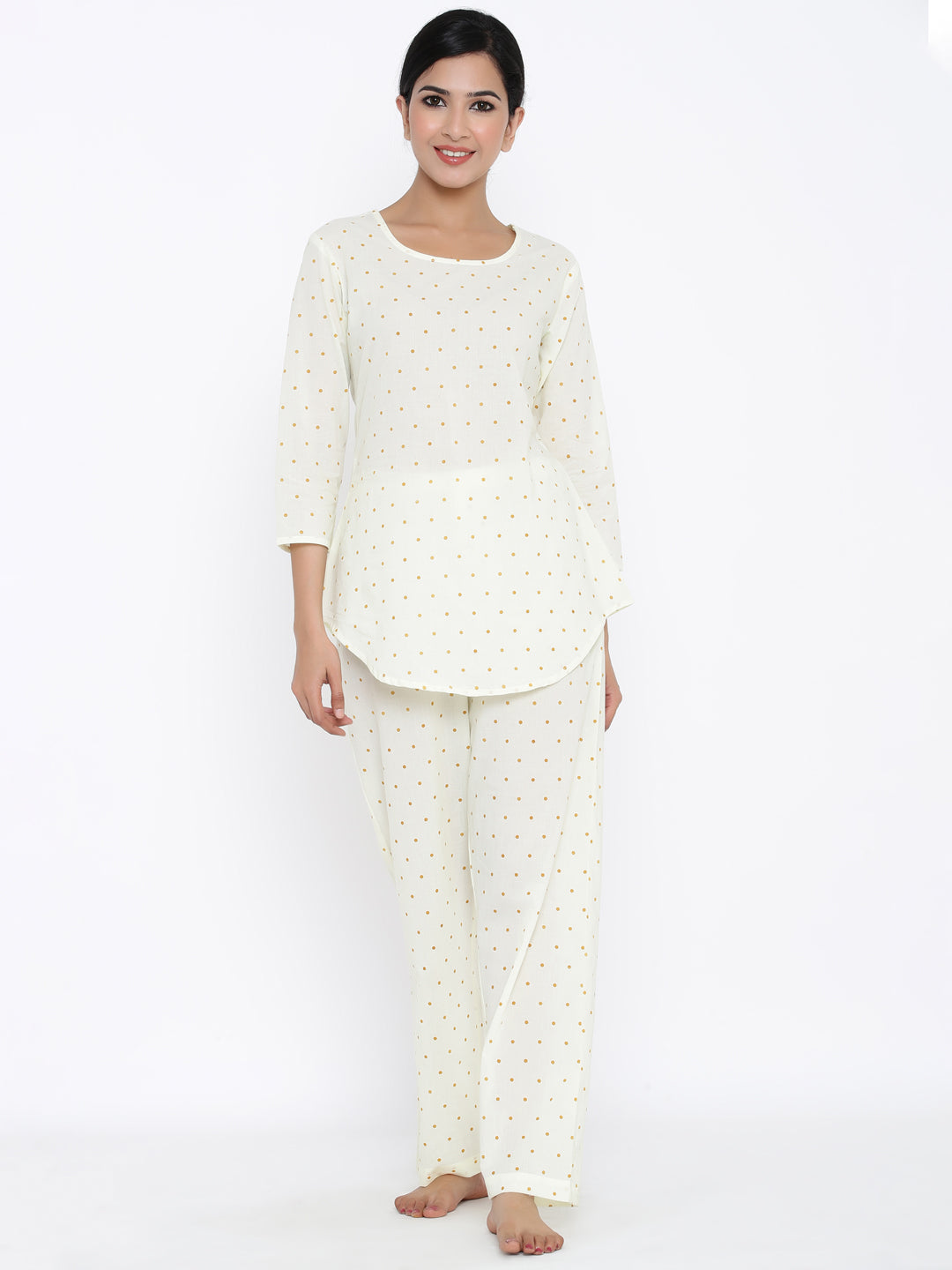 Cotton Printed Regular Top And Pyjama