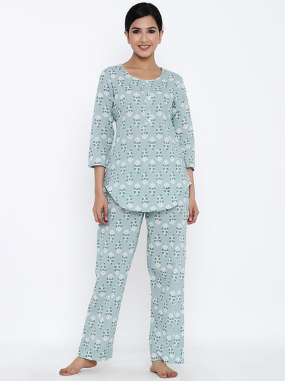 Cotton Printed Regular Top And Pyjama