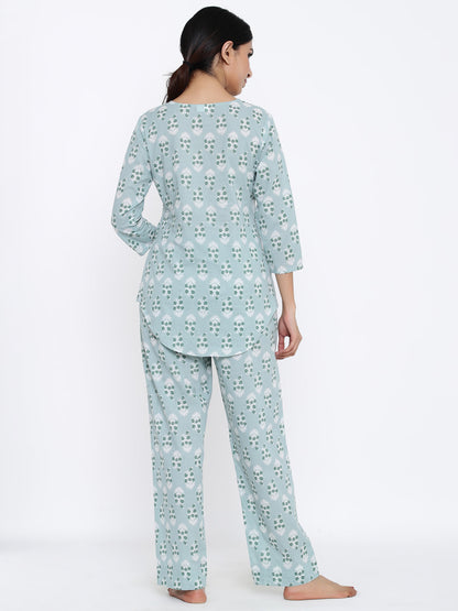 Cotton Printed Regular Top And Pyjama