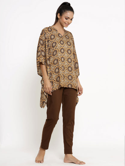 Rayon Printed Kaftan Kaftan With Pant