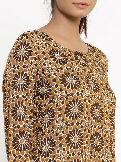 Rayon Printed Regular Top And Shorts