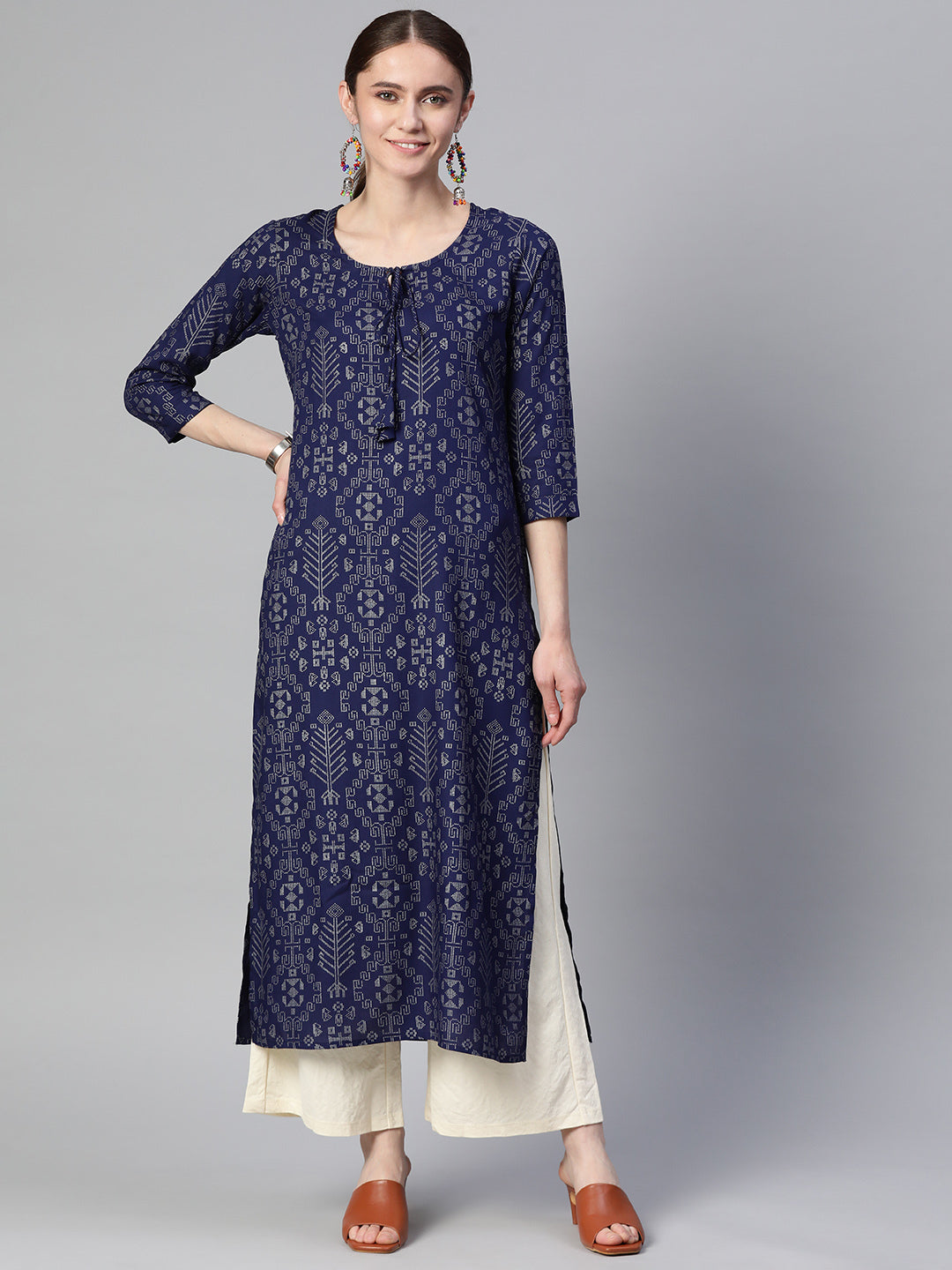 Straight Printed Viscose Rayon Kurta