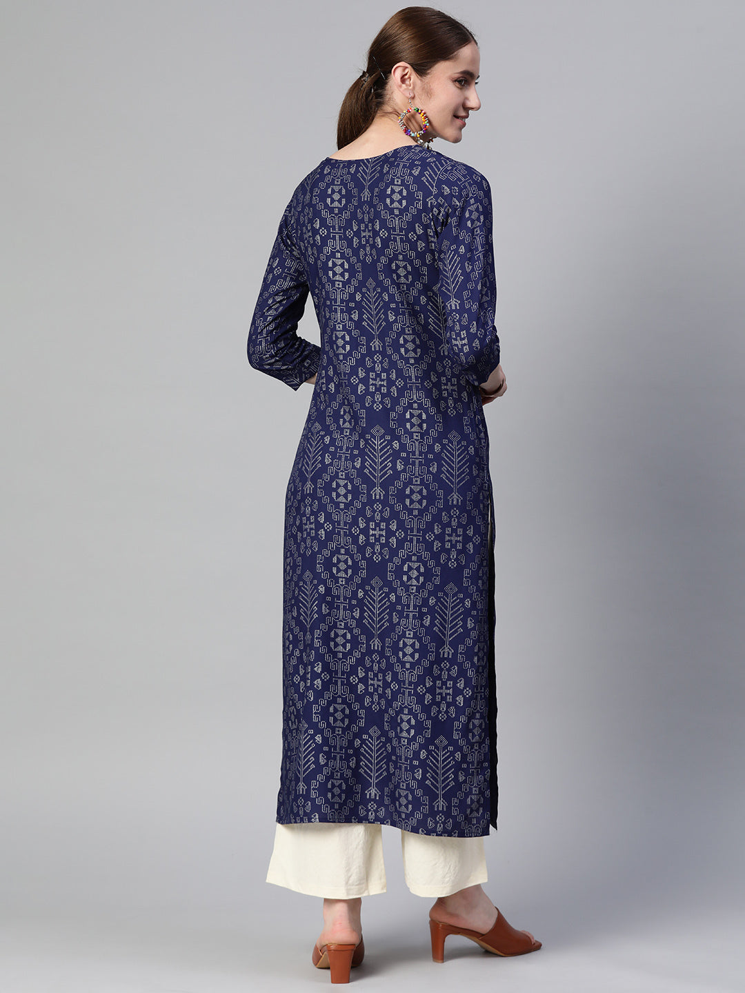 Straight Printed Viscose Rayon Kurta