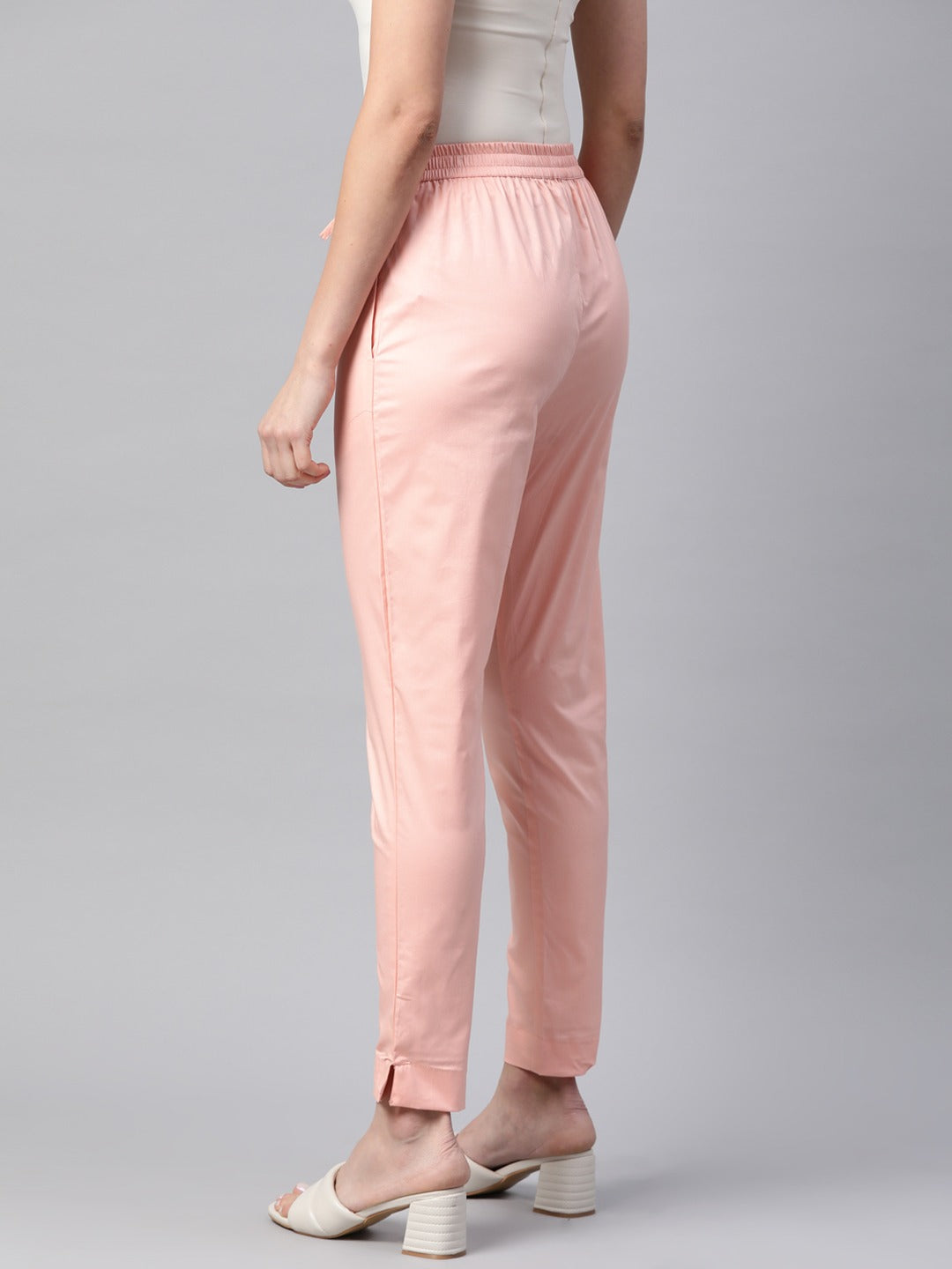 Buy Women Pink Solid Formal Regular Fit Trousers Online - 631189 | Van  Heusen