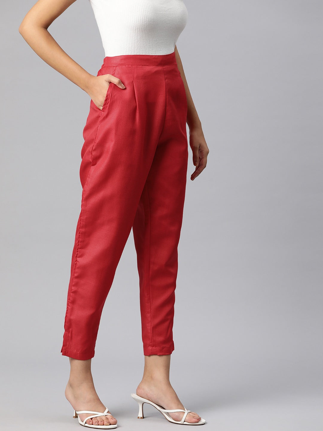 Plain Paperbag trousers at Rs 299/piece in Delhi | ID: 2852606067033