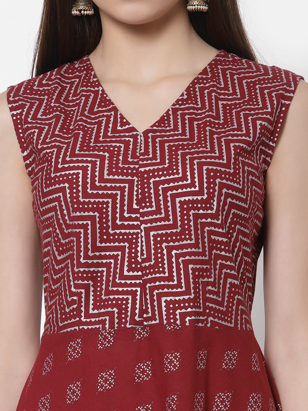 Fit And Flare Maroon Dress